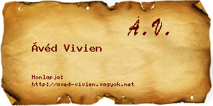 Ávéd Vivien névjegykártya